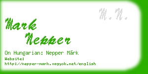 mark nepper business card